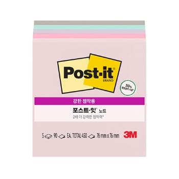 포스트-잇 강한점착용(발리+그리너 노트/원더러스트파스텔즈)