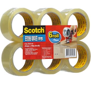 스카치 포장용테이프(3615-6/투명/48mm*50M/3M)